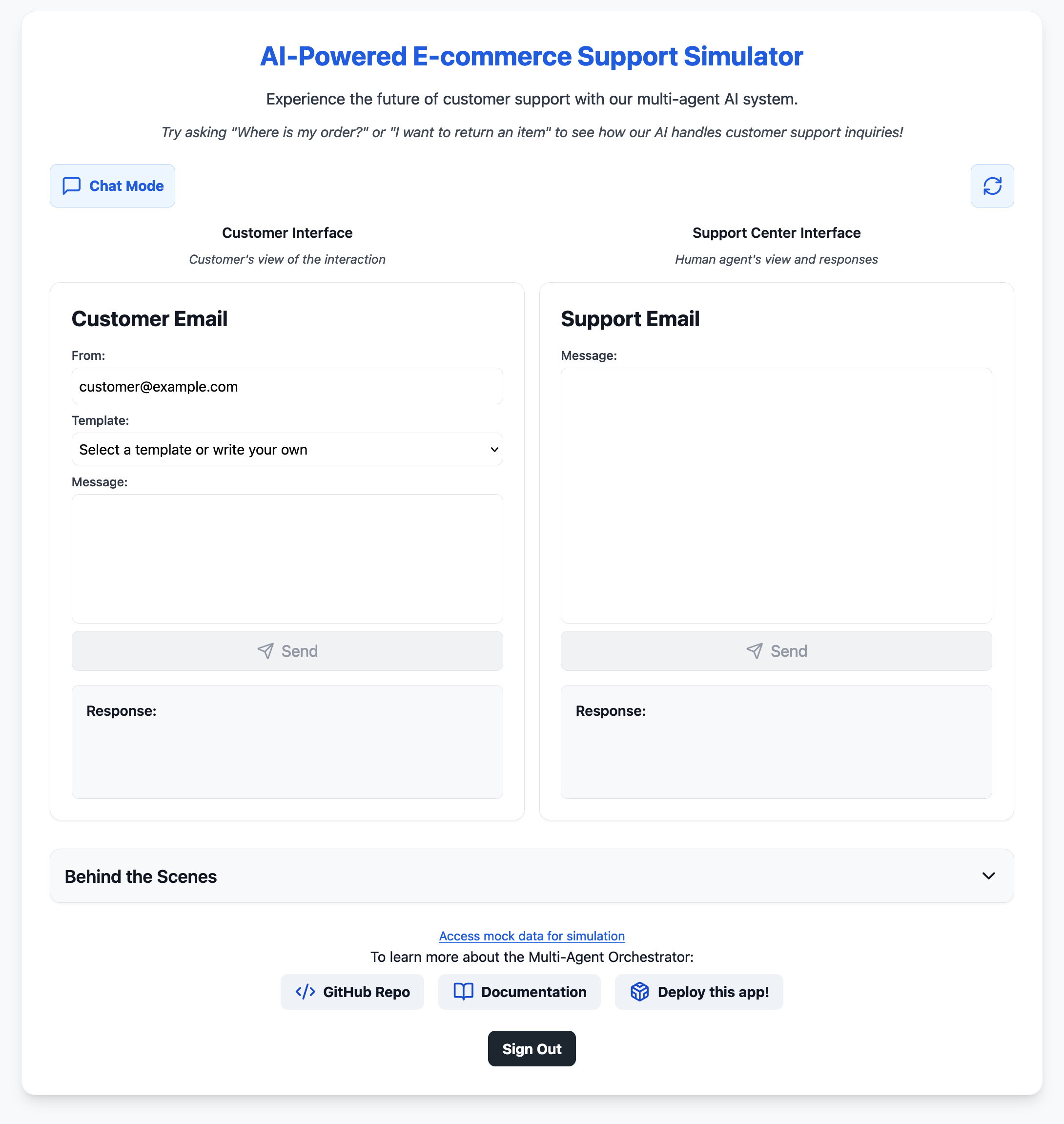 Chat Mode Screenshot