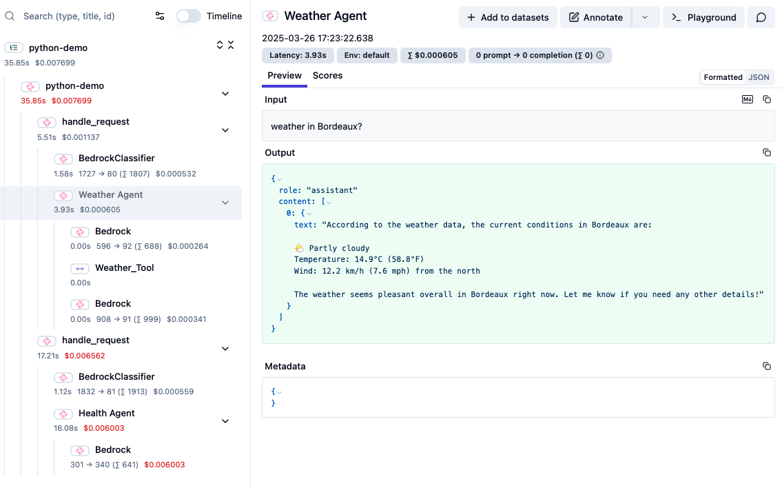 Langfuse Trace Example
